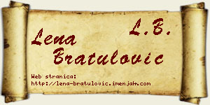 Lena Bratulović vizit kartica